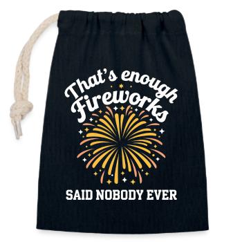 Pyrotechnics Fireworks Pyrotechnics - Closable cotton gift bag (14x20cm) - navy - Front