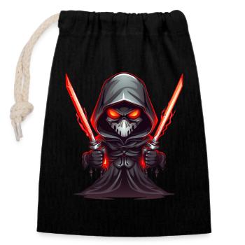 Godfather Death - Halloween - Gaming - Closable cotton gift bag (14x20cm) - black - Front