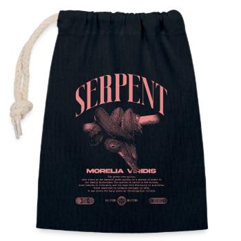 Grüner Baum Python Modern Reptile Keeper Streetwear - Verschließbarer Geschenkbeutel aus Baumwolle (14x20cm) - Navy - Vorne