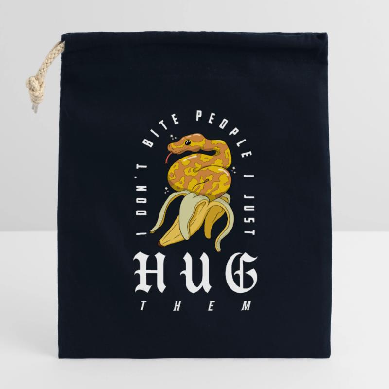 Ball Python Schlange Besitzer Banane Royal Python Verschließbarer Geschenkbeutel aus Baumwolle (14x20cm)