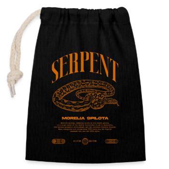 Teppich Python Moderne Reptile Keeper Streetwear - Verschließbarer Geschenkbeutel aus Baumwolle (14x20cm) - Schwarz - Vorne