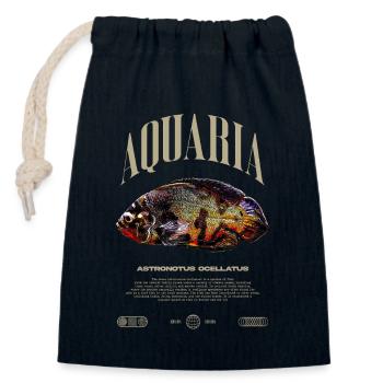 Oscar Fish Keeper Modern Streetwear - Closable cotton gift bag (14x20cm) - navy - Front