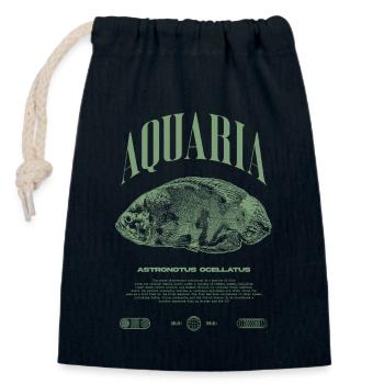 Oscar Fish Keeper Modern Streetwear - Closable cotton gift bag (14x20cm) - navy - Front