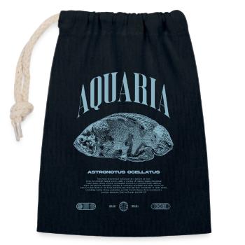 Oscar Fish Keeper Modern Streetwear - Closable cotton gift bag (14x20cm) - navy - Front