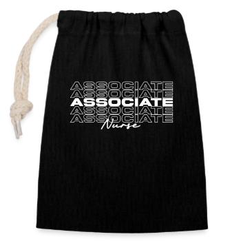 Associate Nurse Medical Nurses Stilvoll - Verschließbarer Geschenkbeutel aus Baumwolle (14x20cm) - Schwarz - Vorne