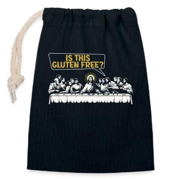Glutenfreie Glutenunverträglichkeit Zöliakie - Verschließbarer Geschenkbeutel aus Baumwolle (14x20cm) - Navy - Vorne
