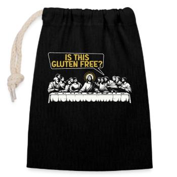 Gluten-free gluten intolerance Celiac disease - Closable cotton gift bag (14x20cm) - black - Front
