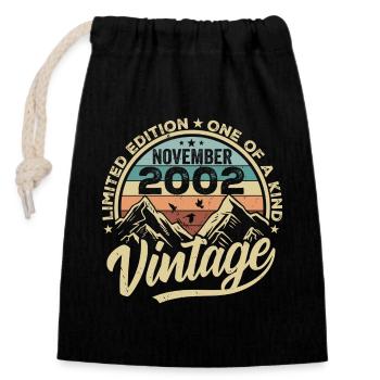 Legendary since November 2002 - Limited Edition 2002 - Closable cotton gift bag (14x20cm) - black - Front