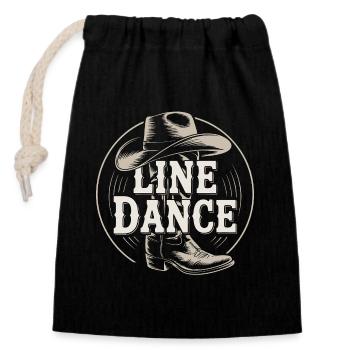 Line Dance Group Training My Dance Sport - Closable cotton gift bag (14x20cm) - black - Front