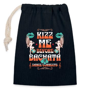Kizz me Design, Retro Stil, romantisch, sinnlich - Verschließbarer Geschenkbeutel aus Baumwolle (14x20cm) - Navy - Vorne