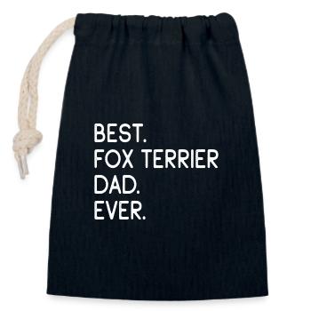 Foxterrier Fox Terrier - Closable cotton gift bag (14x20cm) - navy - Front