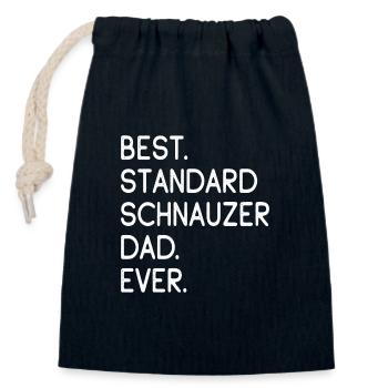 Standard Schnauzer - Closable cotton gift bag (14x20cm) - navy - Front
