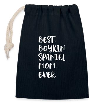 Épagneul Boykin - Sac cadeau en coton avec cordon (14 x 20 cm) - bleu marine - Devant
