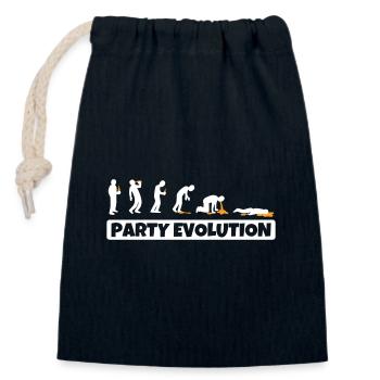 Party Evolution Beer Drunk Booze Intoxication - Closable cotton gift bag (14x20cm) - navy - Front