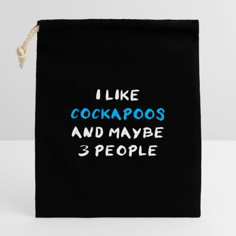 Cockapoo Closable cotton gift bag (14x20cm)