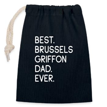 Brussels Griffon Belgischer Zwerggriffon - Verschließbarer Geschenkbeutel aus Baumwolle (14x20cm) - Navy - Vorne