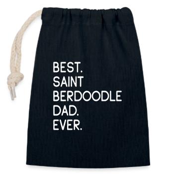 Saint Berdoodle - Closable cotton gift bag (14x20cm) - navy - Front