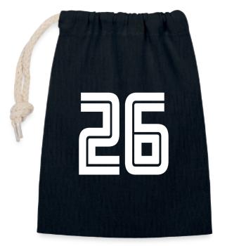 Maillot numéro 26 – Cadeau anniversaire 26 ans - Sac cadeau en coton avec cordon (14 x 20 cm) - bleu marine - Devant