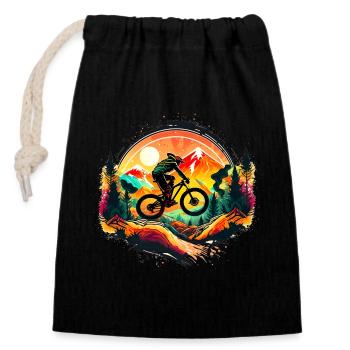 Mountainbike BMX MTB Fahrrad Street Trial Outdoor - Verschließbarer Geschenkbeutel aus Baumwolle (14x20cm) - Schwarz - Vorne