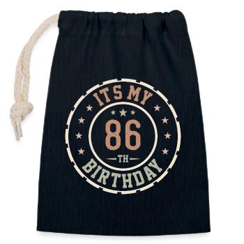 Es ist mein 86. Geburtstag 86 Jahre altes Geschenk - Verschließbarer Geschenkbeutel aus Baumwolle (14x20cm) - Navy - Vorne