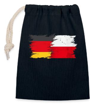 Allemagne Turquie Friendship Maillot de foot - Sac cadeau en coton avec cordon (14 x 20 cm) - bleu marine - Devant