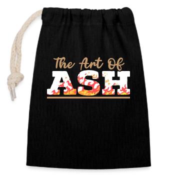 Wood-burning pyrography master carpenter - Closable cotton gift bag (14x20cm) - black - Front
