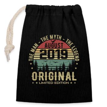 Légende Depuis Août 2019 Cadeau Anniversaire 2019 - Sac cadeau en coton avec cordon (14 x 20 cm) - noir - Devant