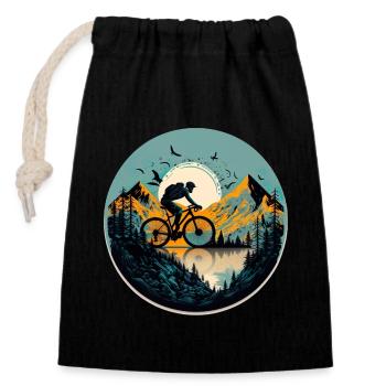 Mountainbike BMX MTB Fahrrad Street Trial Outdoor - Verschließbarer Geschenkbeutel aus Baumwolle (14x20cm) - Schwarz - Vorne