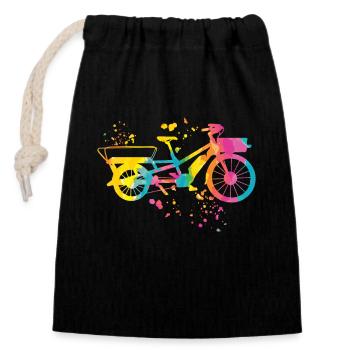 Heavy Duty Bike Cargo Bike Cargo Bike Cargo Bike - Closable cotton gift bag (14x20cm) - black - Front