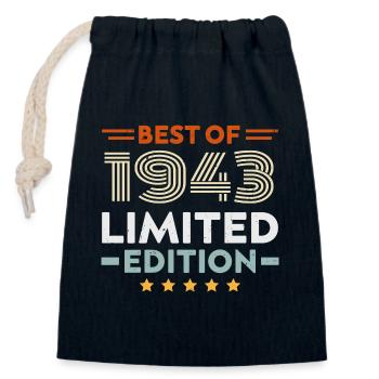 Retro 1943 Vintage 81. Geburtstagsgeschenk 81 Jahre alt - Verschließbarer Geschenkbeutel aus Baumwolle (14x20cm) - Navy - Vorne