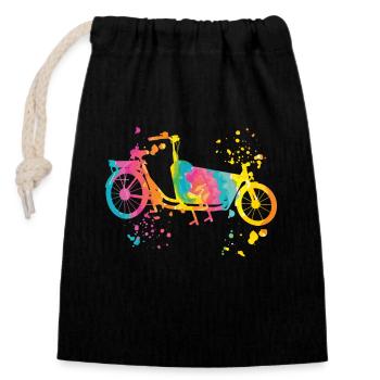 Heavy Duty Bike Cargo Bike Cargo Bike Cargo Bike - Closable cotton gift bag (14x20cm) - black - Front