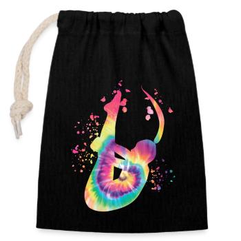 Diving, Artistic Jumping, Synchronized Diving - Closable cotton gift bag (14x20cm) - black - Front