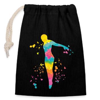 Diving, Artistic Jumping, Synchronized Diving - Closable cotton gift bag (14x20cm) - black - Front