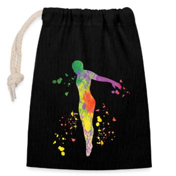 Diving, Artistic Jumping, Synchronized Diving - Closable cotton gift bag (14x20cm) - black - Front