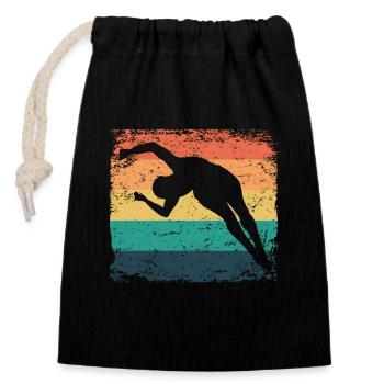 Diving, Artistic Jumping, Synchronized Diving - Closable cotton gift bag (14x20cm) - black - Front