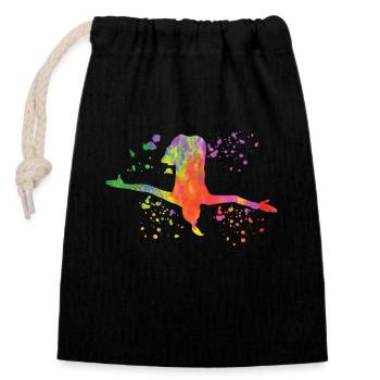 Diving, Synchronized Diving, Artistic Jumping - Closable cotton gift bag (14x20cm) - black - Front