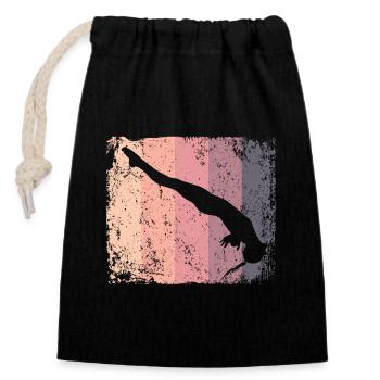 Diving, Artistic Jumping, Synchronized Diving - Closable cotton gift bag (14x20cm) - black - Front