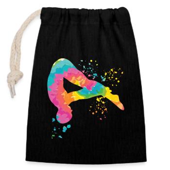 Diving, Synchronized Diving, Artistic Jumping - Closable cotton gift bag (14x20cm) - black - Front