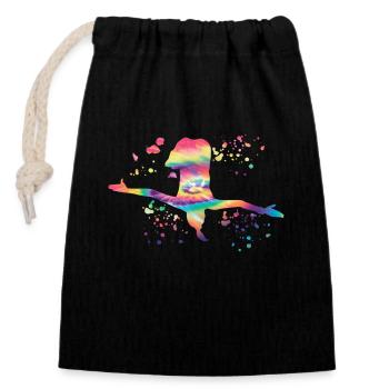 Diving, Artistic Jumping, Synchronized Diving - Closable cotton gift bag (14x20cm) - black - Front