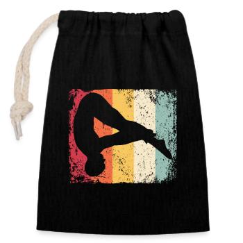 Diving, Artistic Jumping, Synchronized Diving - Closable cotton gift bag (14x20cm) - black - Front