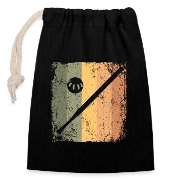 Wiffleball Club Retro Pickleball Team - Closable cotton gift bag (14x20cm) - black - Front