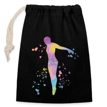 Diving, Synchronized Diving, Artistic Jumping - Closable cotton gift bag (14x20cm) - black - Front