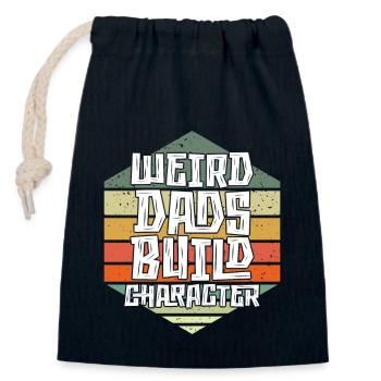 Weird Dads Make Up Character Funny Dad - Closable cotton gift bag (14x20cm) - navy - Front