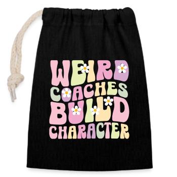 Seltsame Coaches Bilden Charakter Trainer - Verschließbarer Geschenkbeutel aus Baumwolle (14x20cm) - Schwarz - Vorne