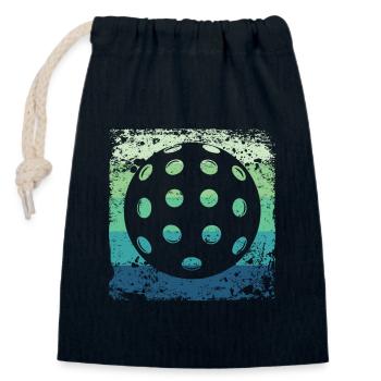 Wiffleball Club Retro Pickleball Team - Closable cotton gift bag (14x20cm) - navy - Front