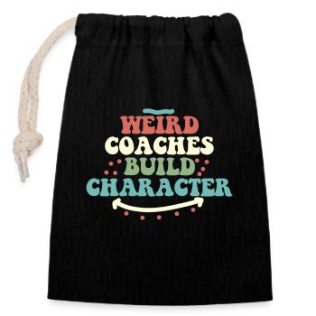 Seltsame Coaches Bilden Charakter Trainer - Verschließbarer Geschenkbeutel aus Baumwolle (14x20cm) - Schwarz - Vorne