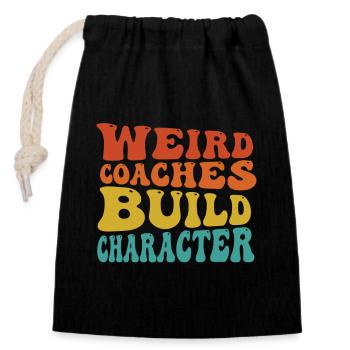 Seltsame Coaches Bilden Charakter Trainer - Verschließbarer Geschenkbeutel aus Baumwolle (14x20cm) - Schwarz - Vorne