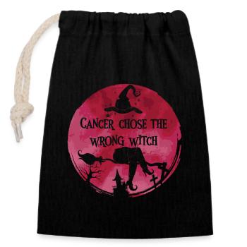 Witch Burgundy Multiple Myeloma Cancer - Closable cotton gift bag (14x20cm) - black - Front