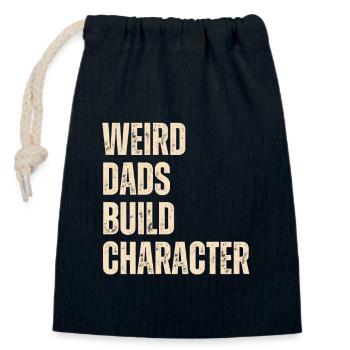 Weird Dads Make Up Character Funny Dad - Closable cotton gift bag (14x20cm) - navy - Front
