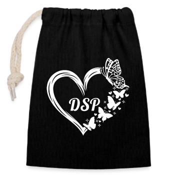 Direct Support Professional - Closable cotton gift bag (14x20cm) - black - Front